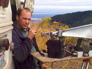 Eric KB7DQH in the 2005 Sept VHF Contest on Mt Crag, CN87ms